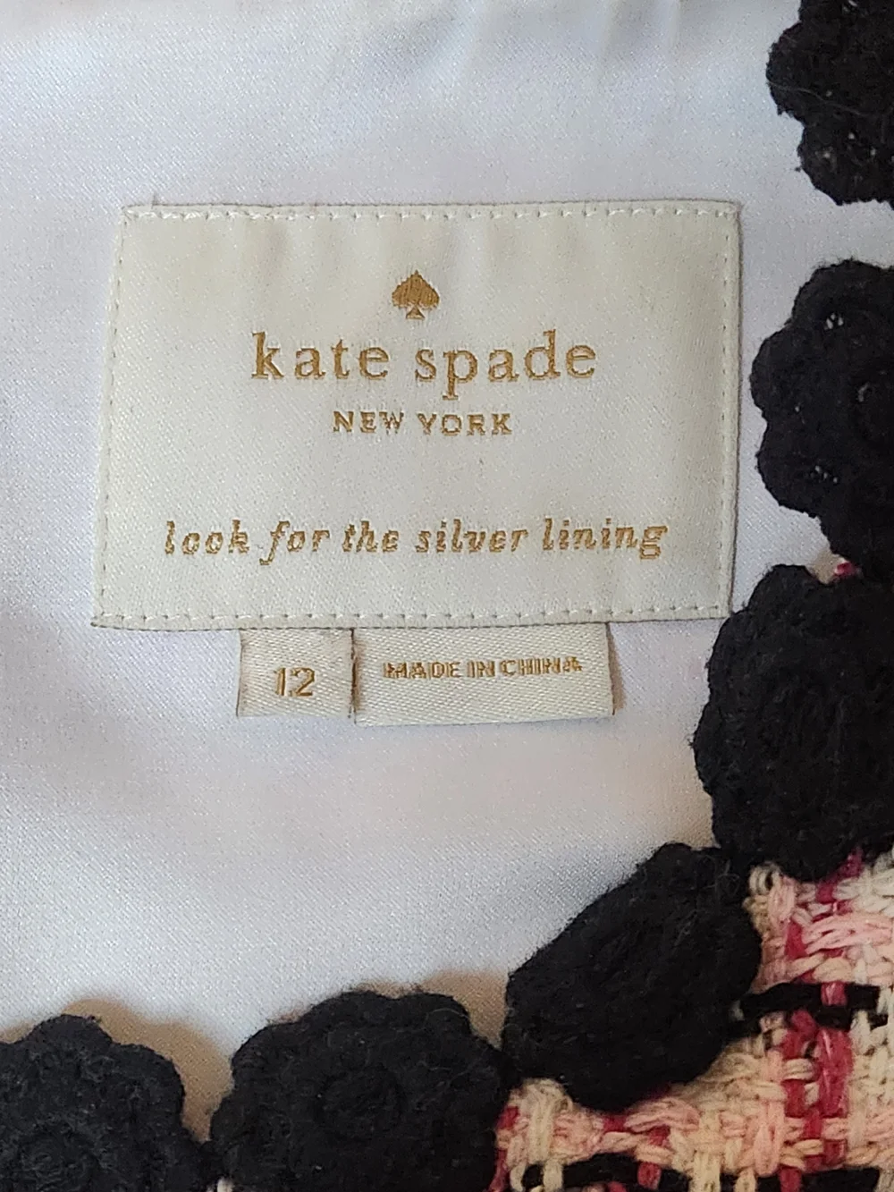 Kate Spade New York Women’s Size 12 Multi Tweed Pink Marbled A Line Dress - Picture 6 of 9